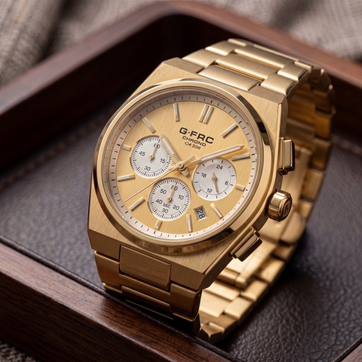 Reloj G-force Gf8048g Cronógrafo De Acero + Estuche Premium