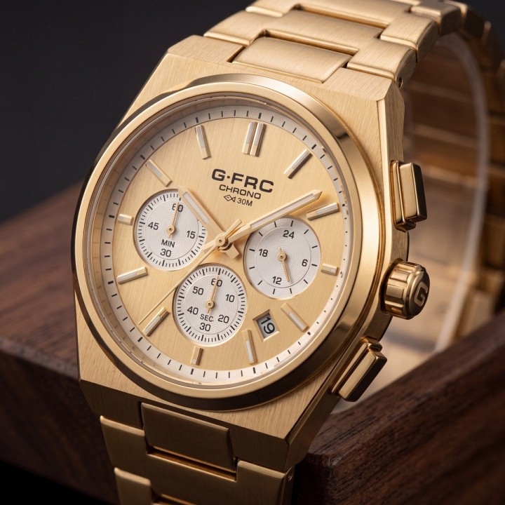 Reloj G-force Gf8048g Cronógrafo De Acero + Estuche Premium