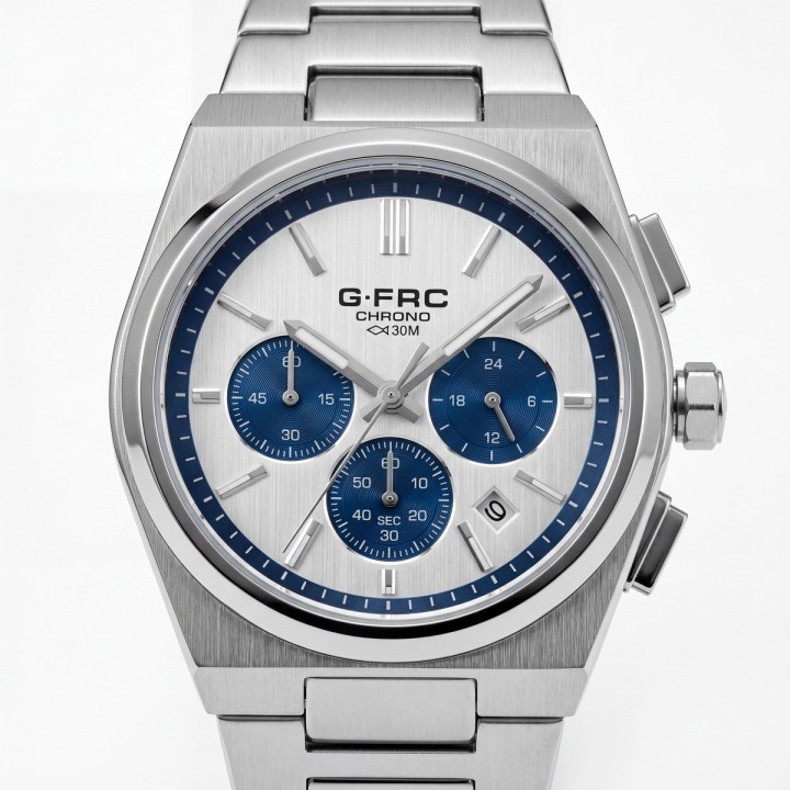 Reloj G-force Gf8048g Cronógrafo De Acero + Estuche Premium