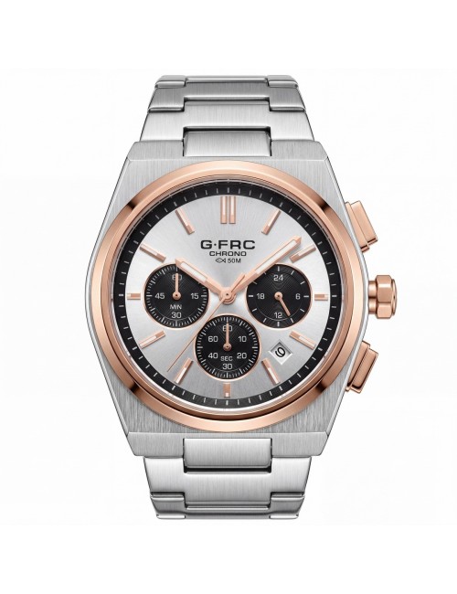 Reloj G-force Gf8048g Cronógrafo De Acero + Estuche Premium