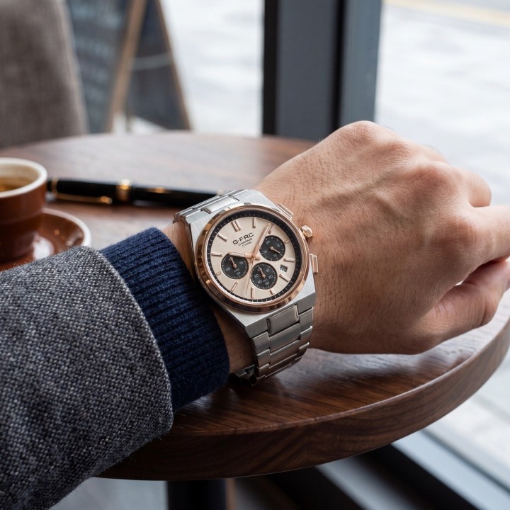 Reloj G-force Gf8048g Cronógrafo De Acero + Estuche Premium