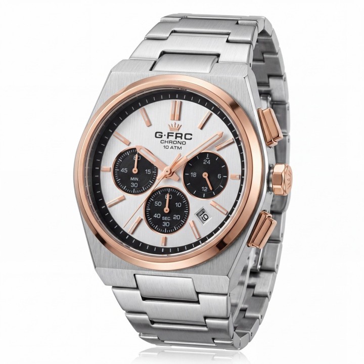 Reloj G-force Gf8048g Cronógrafo De Acero + Estuche Premium