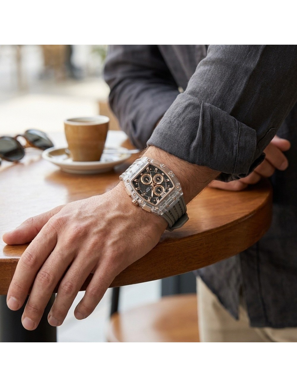 Reloj G-force Gf7105 Cronógrafo Deportivo + Estuche Premium