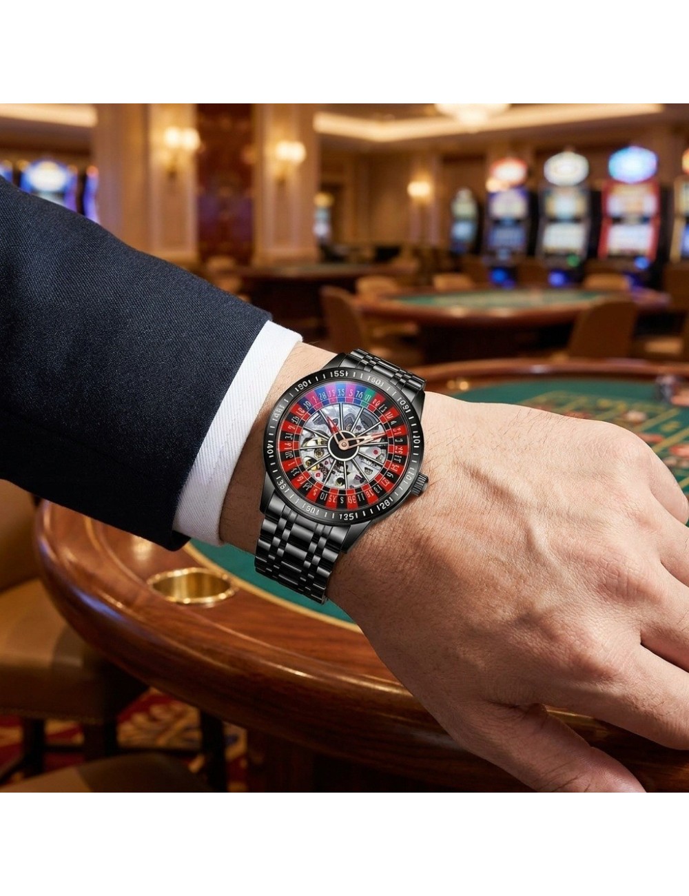 Reloj G-force At9835 Automatico Ruleta + Estuche Premium