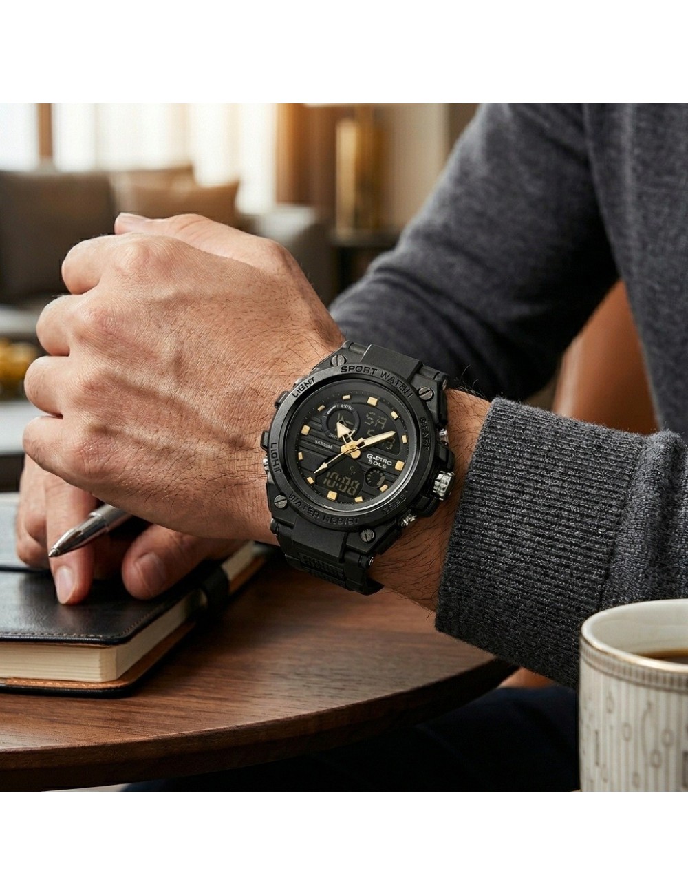 Reloj G-force Ak24168 Doble Hora Deportivo + Estuche Premium