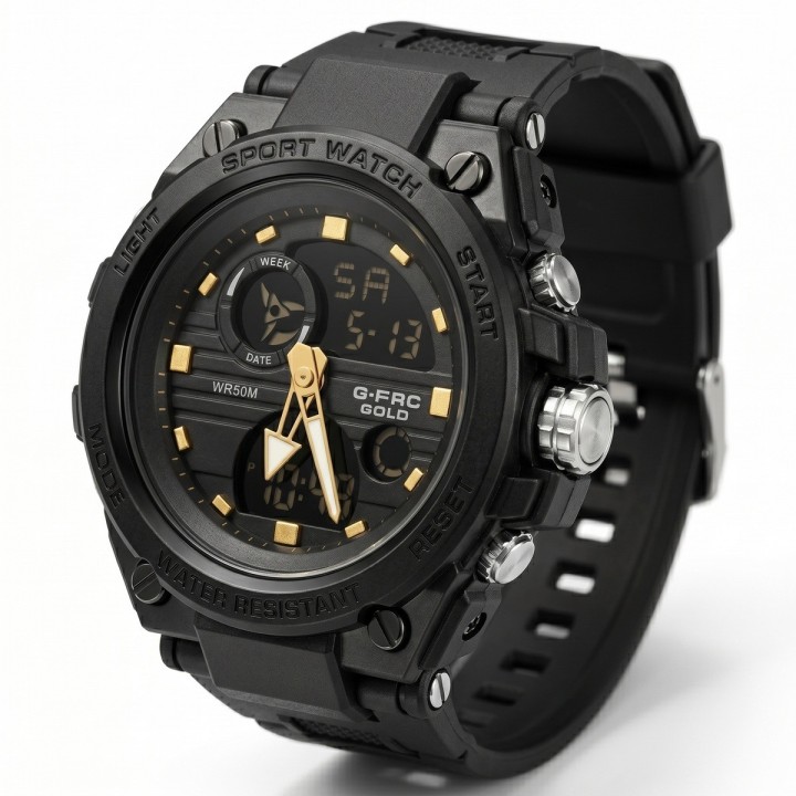 Reloj G-force Ak24168 Doble Hora Deportivo + Estuche Premium