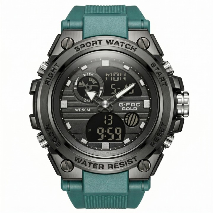 Reloj G-force Ak24168 Doble Hora Deportivo + Estuche Premium