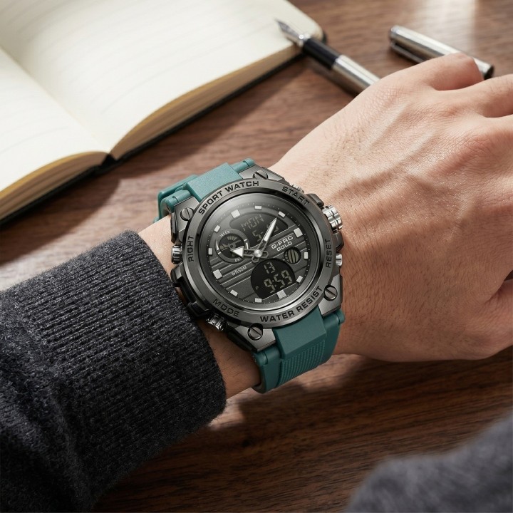 Reloj G-force Ak24168 Doble Hora Deportivo + Estuche Premium