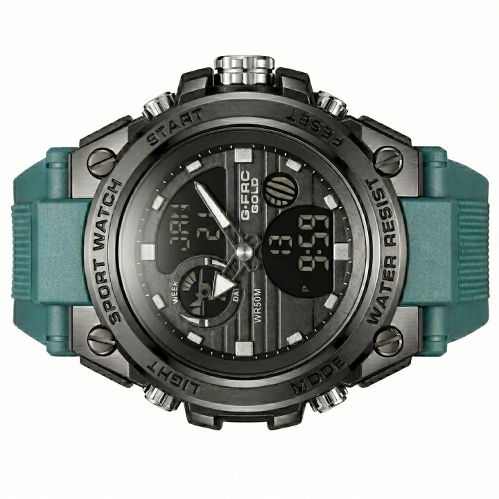 Reloj G-force Ak24168 Doble Hora Deportivo + Estuche Premium