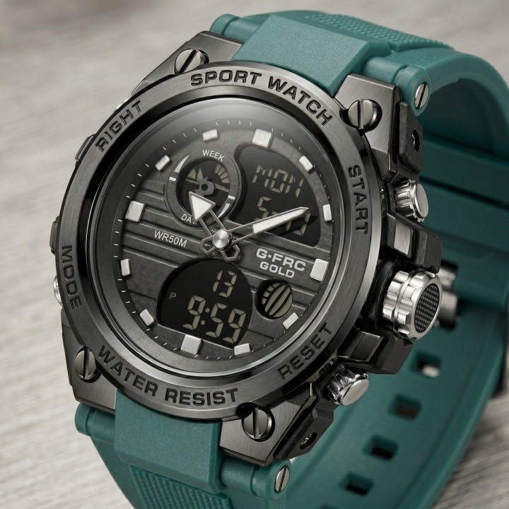 Reloj G-force Ak24168 Doble Hora Deportivo + Estuche Premium