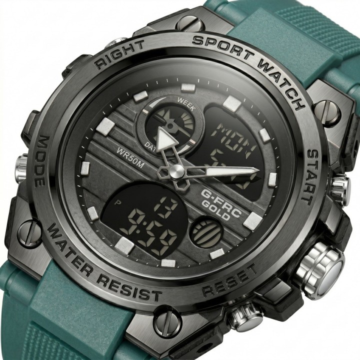 Reloj G-force Ak24168 Doble Hora Deportivo + Estuche Premium