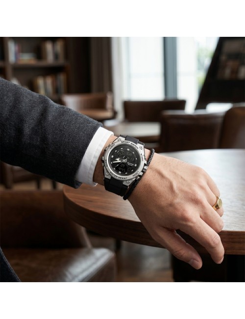 Reloj G-force Ak24168 Doble Hora Deportivo + Estuche Premium