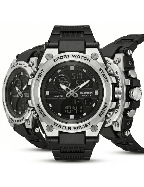 Reloj G-force Ak24168 Doble Hora Deportivo + Estuche Premium