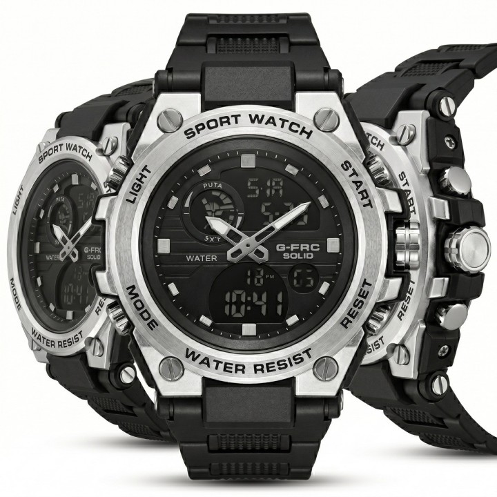 Reloj G-force Ak24168 Doble Hora Deportivo + Estuche Premium
