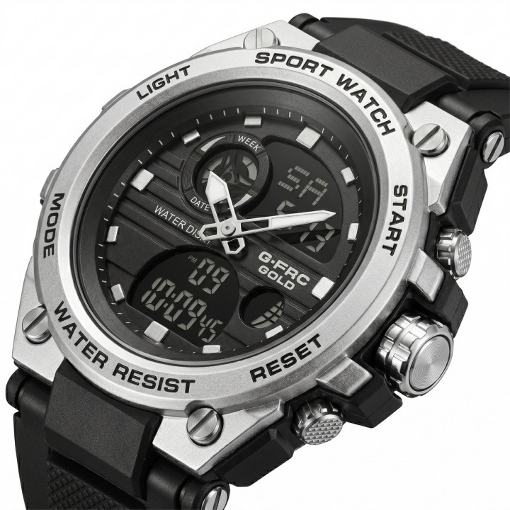 Reloj G-force Ak24168 Doble Hora Deportivo + Estuche Premium
