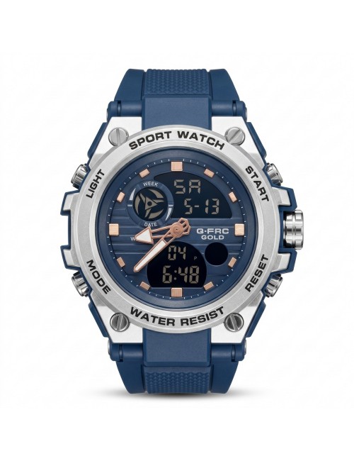 Reloj G-force Ak24168 Doble Hora Deportivo + Estuche Premium