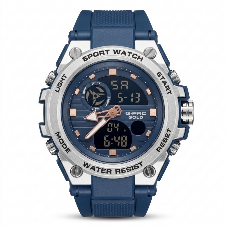 Reloj G-force Ak24168 Doble Hora Deportivo + Estuche Premium