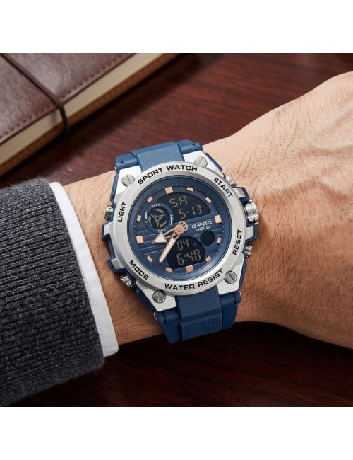 Reloj G-force Ak24168 Doble Hora Deportivo + Estuche Premium