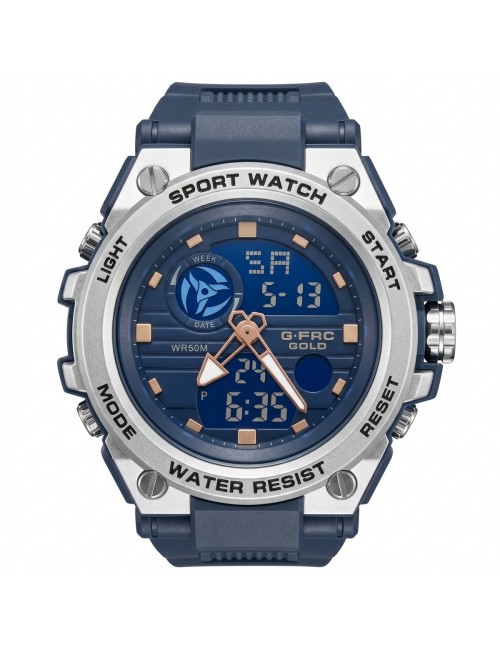 Reloj G-force Ak24168 Doble Hora Deportivo + Estuche Premium
