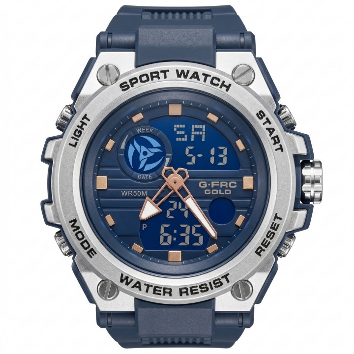 Reloj G-force Ak24168 Doble Hora Deportivo + Estuche Premium