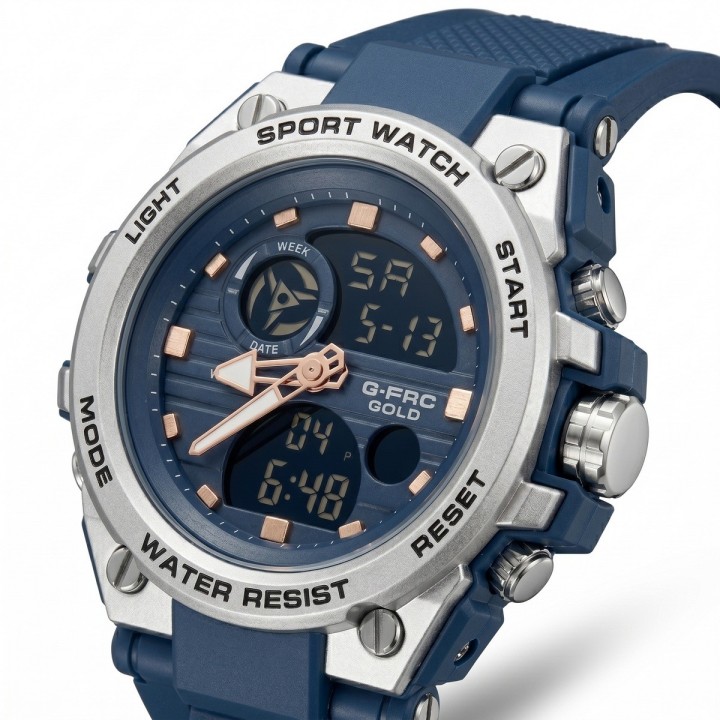 Reloj G-force Ak24168 Doble Hora Deportivo + Estuche Premium