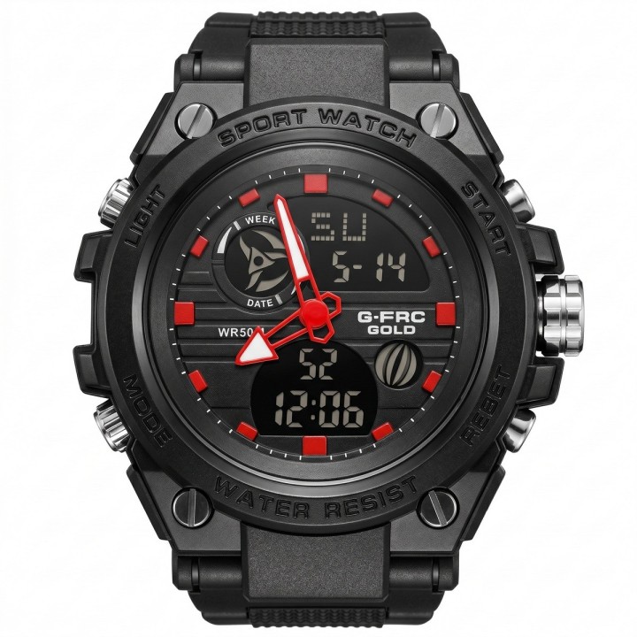 Reloj G-force Ak24168 Doble Hora Deportivo + Estuche Premium