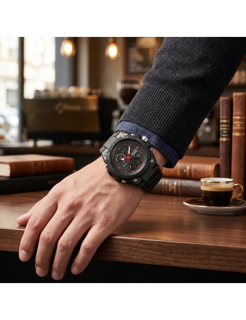 Reloj G-force Ak24168 Doble Hora Deportivo + Estuche Premium