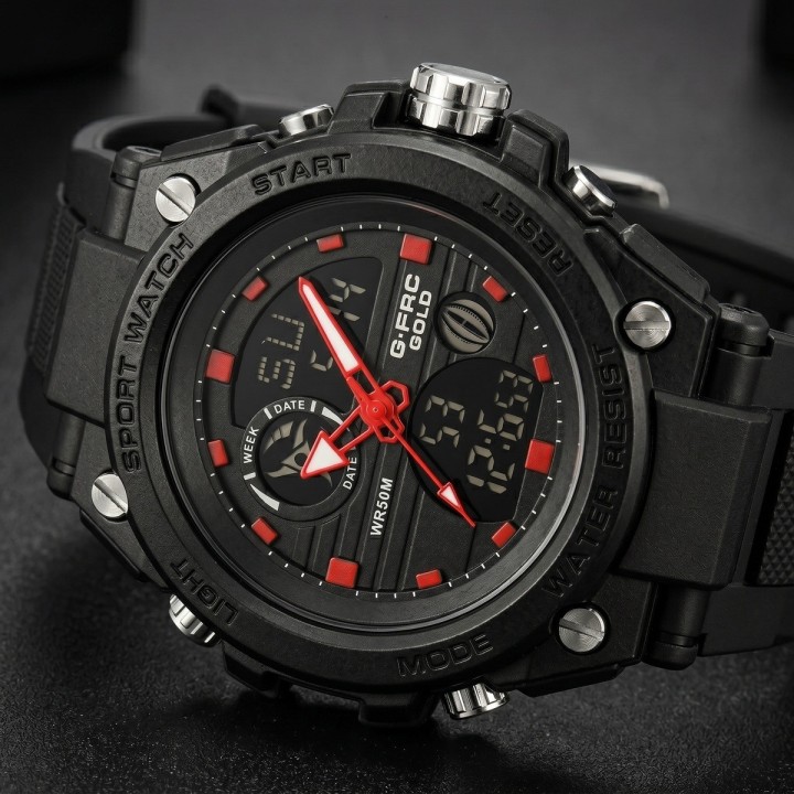 Reloj G-force Ak24168 Doble Hora Deportivo + Estuche Premium
