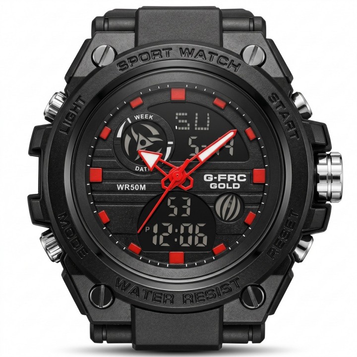 Reloj G-force Ak24168 Doble Hora Deportivo + Estuche Premium