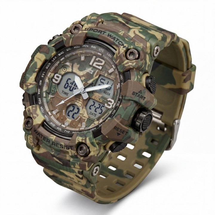 Reloj G-force Ak20177-c2 Digital Camuflado + Estuche Premium