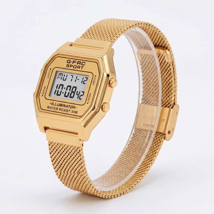 Reloj G-force A19149-m Digital Retro Dama + Estuche Premium