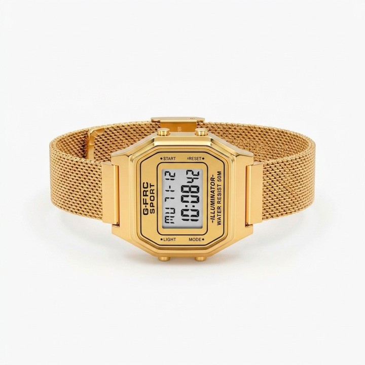 Reloj G-force A19149-m Digital Retro Dama + Estuche Premium