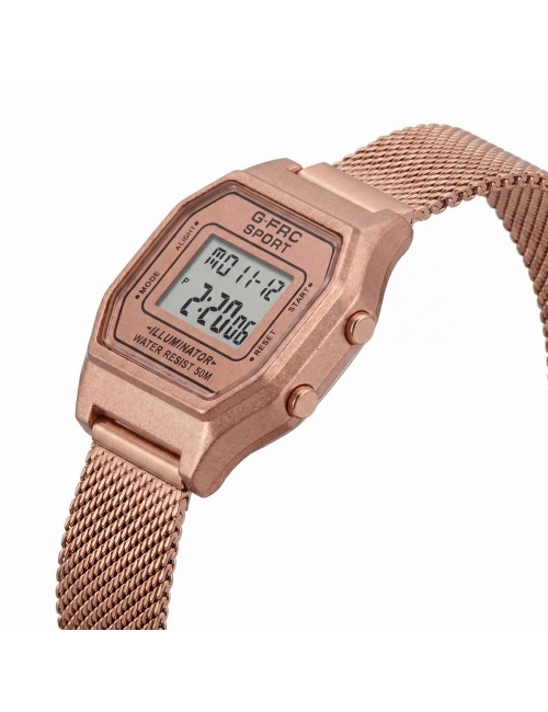 Reloj G-force A19149-m Digital Retro Dama + Estuche Premium