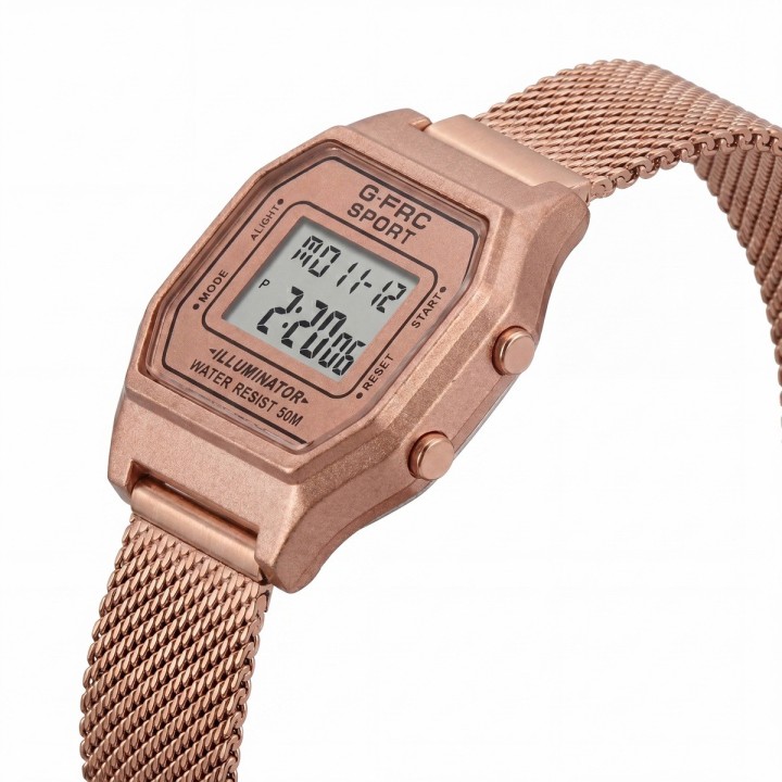 Reloj G-force A19149-m Digital Retro Dama + Estuche Premium
