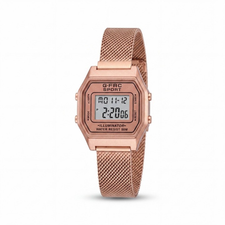 Reloj G-force A19149-m Digital Retro Dama + Estuche Premium