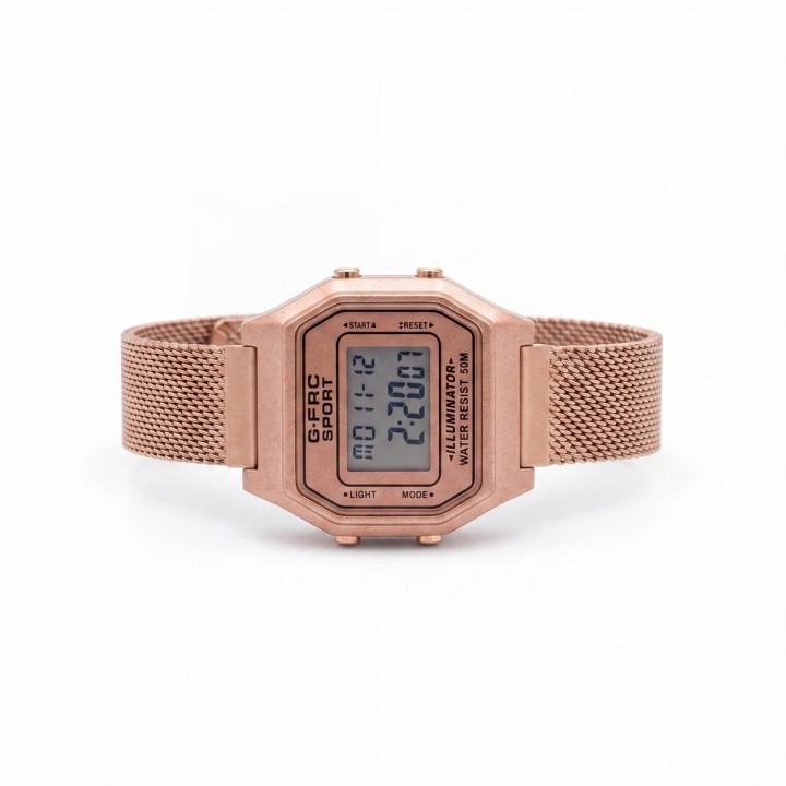 Reloj G-force A19149-m Digital Retro Dama + Estuche Premium