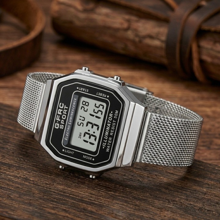 Reloj G-force A19149-m Digital Retro Dama + Estuche Premium