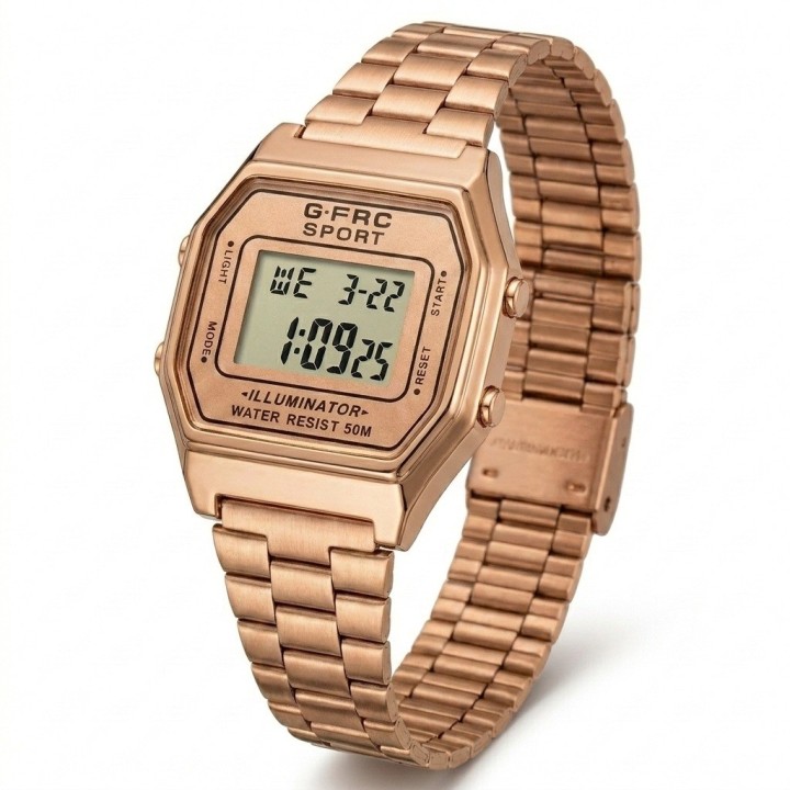 Reloj G-force A19149 Digital Retro Dama + Estuche Premium