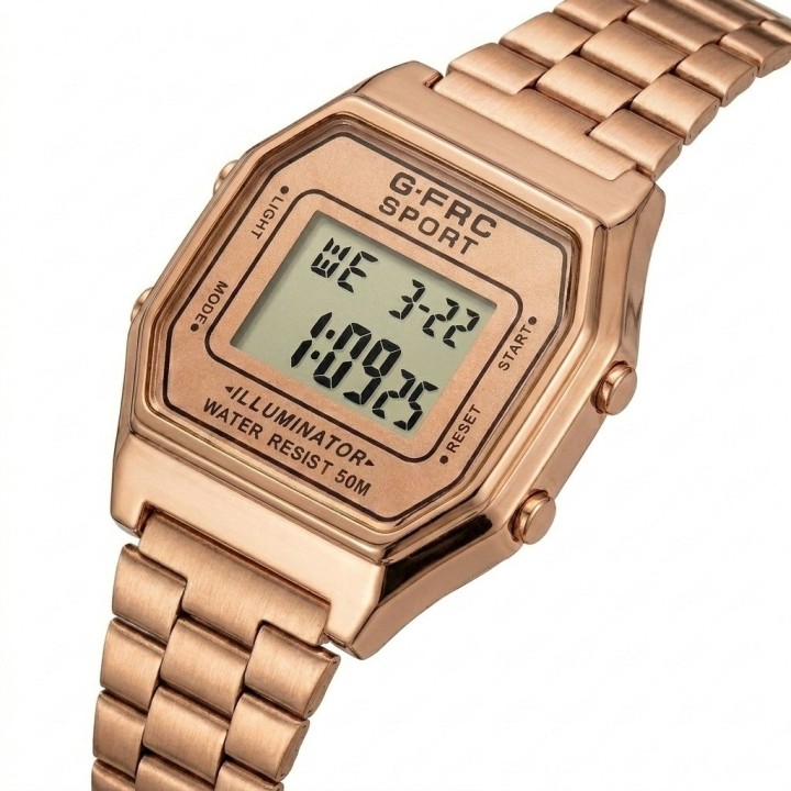 Reloj G-force A19149 Digital Retro Dama + Estuche Premium
