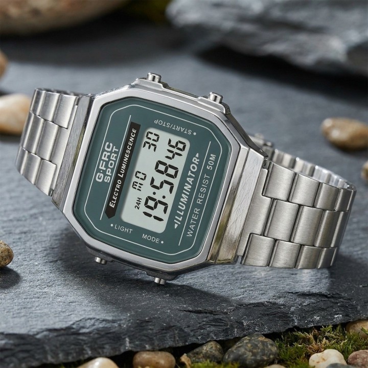 Reloj G-force A19148 Digital Retro Dama + Estuche Premium