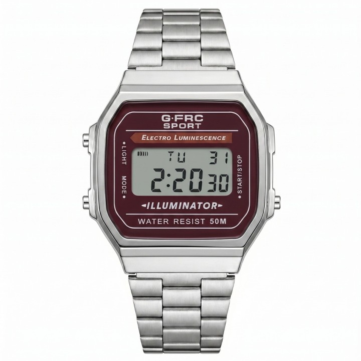 Reloj G-force A19148 Digital Retro Dama + Estuche Premium