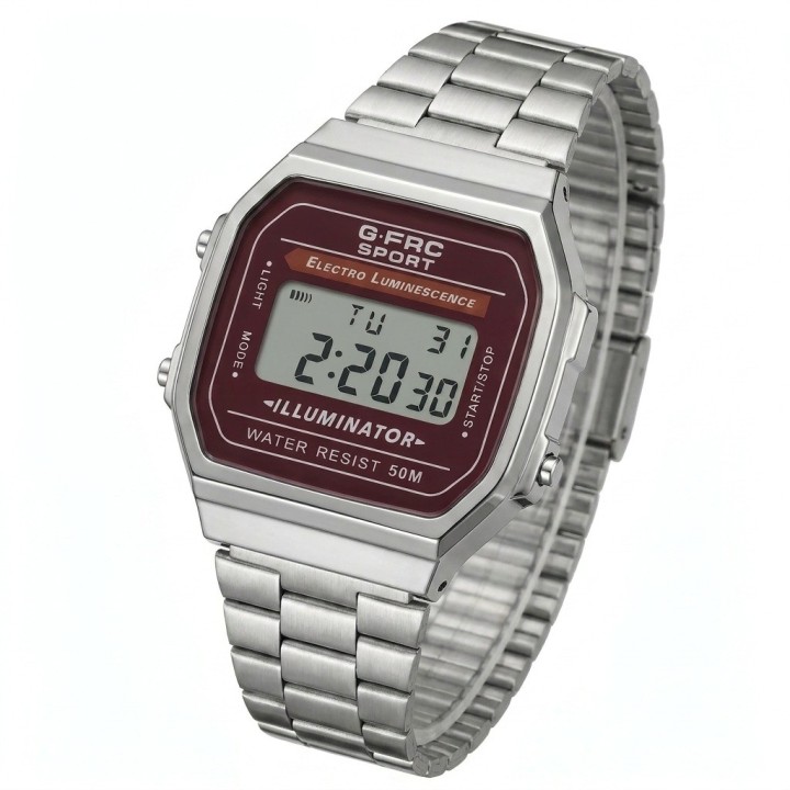 Reloj G-force A19148 Digital Retro Dama + Estuche Premium