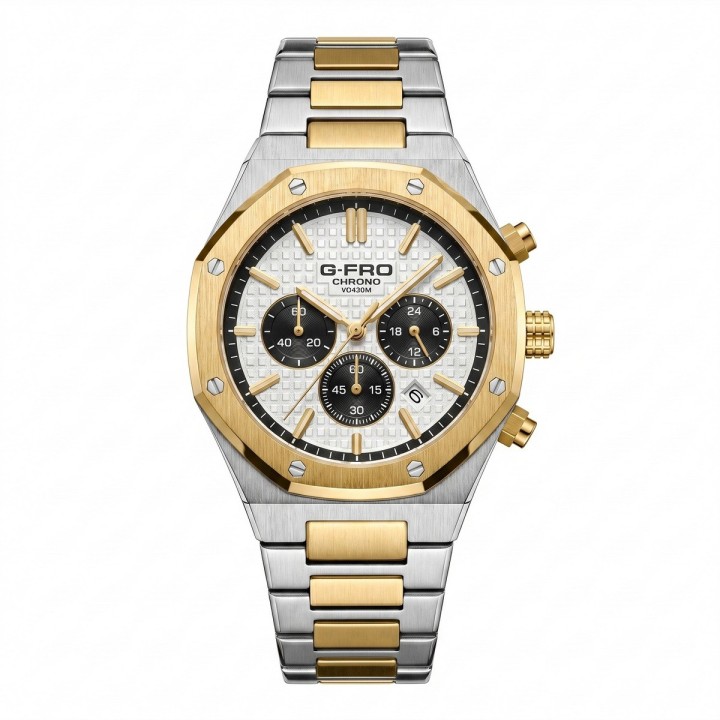 Reloj G-force Gr8440 Cronografo De Acero + Estuche Premium