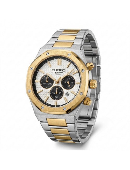Reloj G-force Gr8440 Cronografo De Acero + Estuche Premium