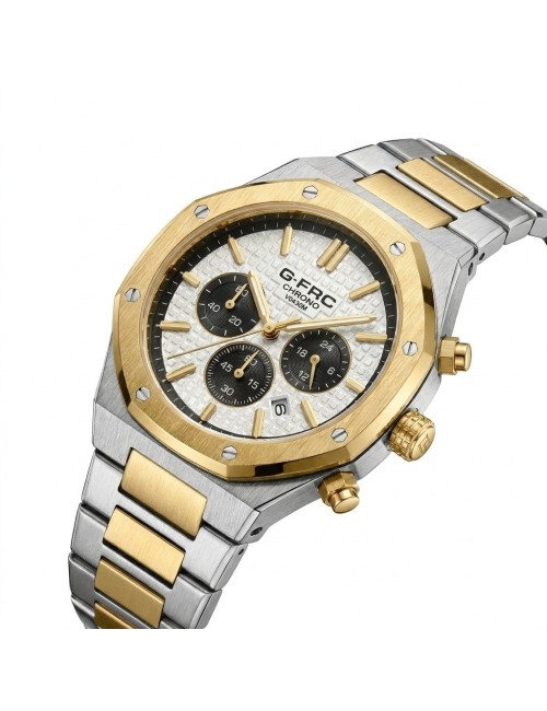 Reloj G-force Gr8440 Cronografo De Acero + Estuche Premium