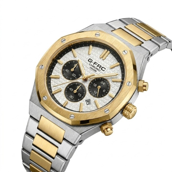 Reloj G-force Gr8440 Cronografo De Acero + Estuche Premium