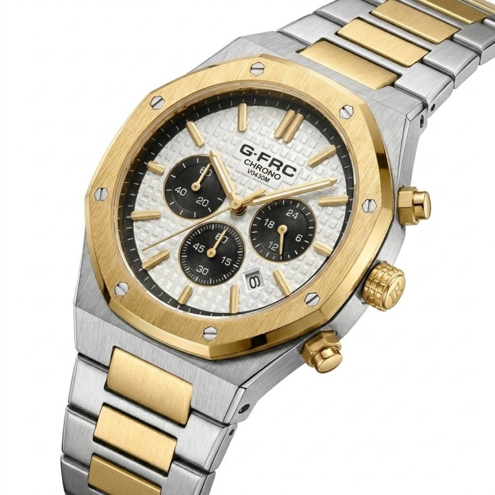 Reloj G-force Gr8440 Cronografo De Acero + Estuche Premium