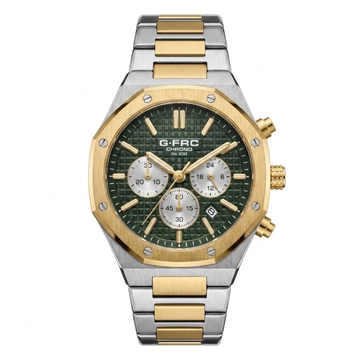 Reloj G-force Gr8440 Cronografo De Acero + Estuche Premium