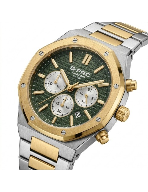 Reloj G-force Gr8440 Cronografo De Acero + Estuche Premium