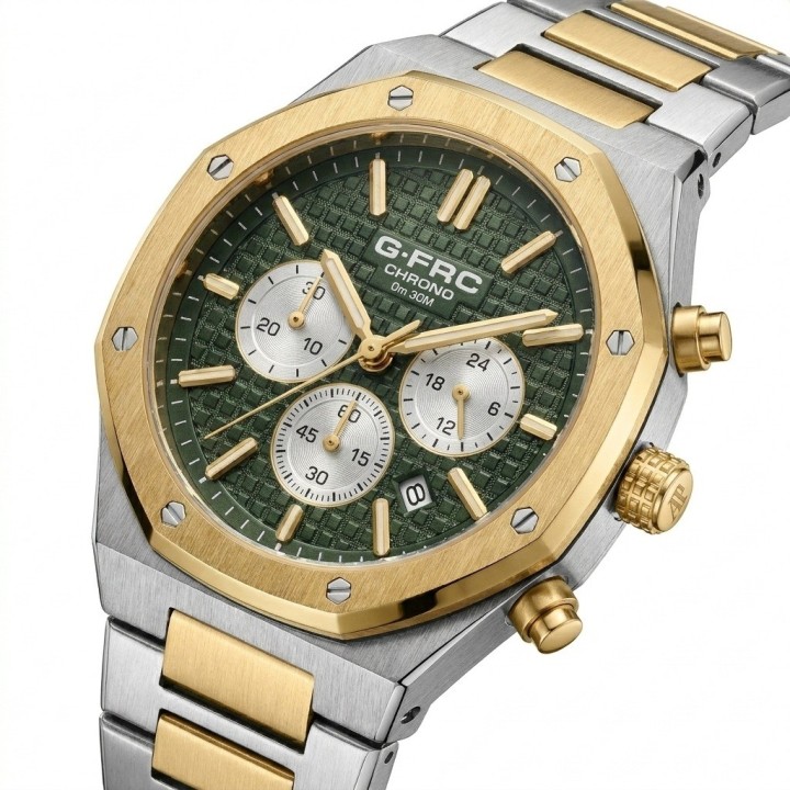 Reloj G-force Gr8440 Cronografo De Acero + Estuche Premium